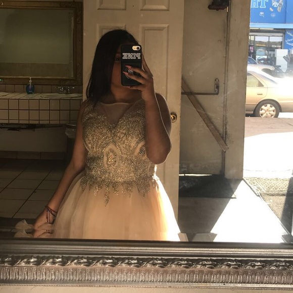 a cute champagne color dress - Picture 5 of 5